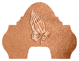 DARAY-L-516-CP-SH-CP Copper Praying Hands Shimmer Copper